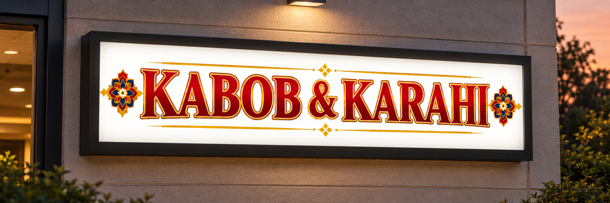 Custom Printed Replacement Panels for Existing LED Light Boxes – Kabob & Karahi