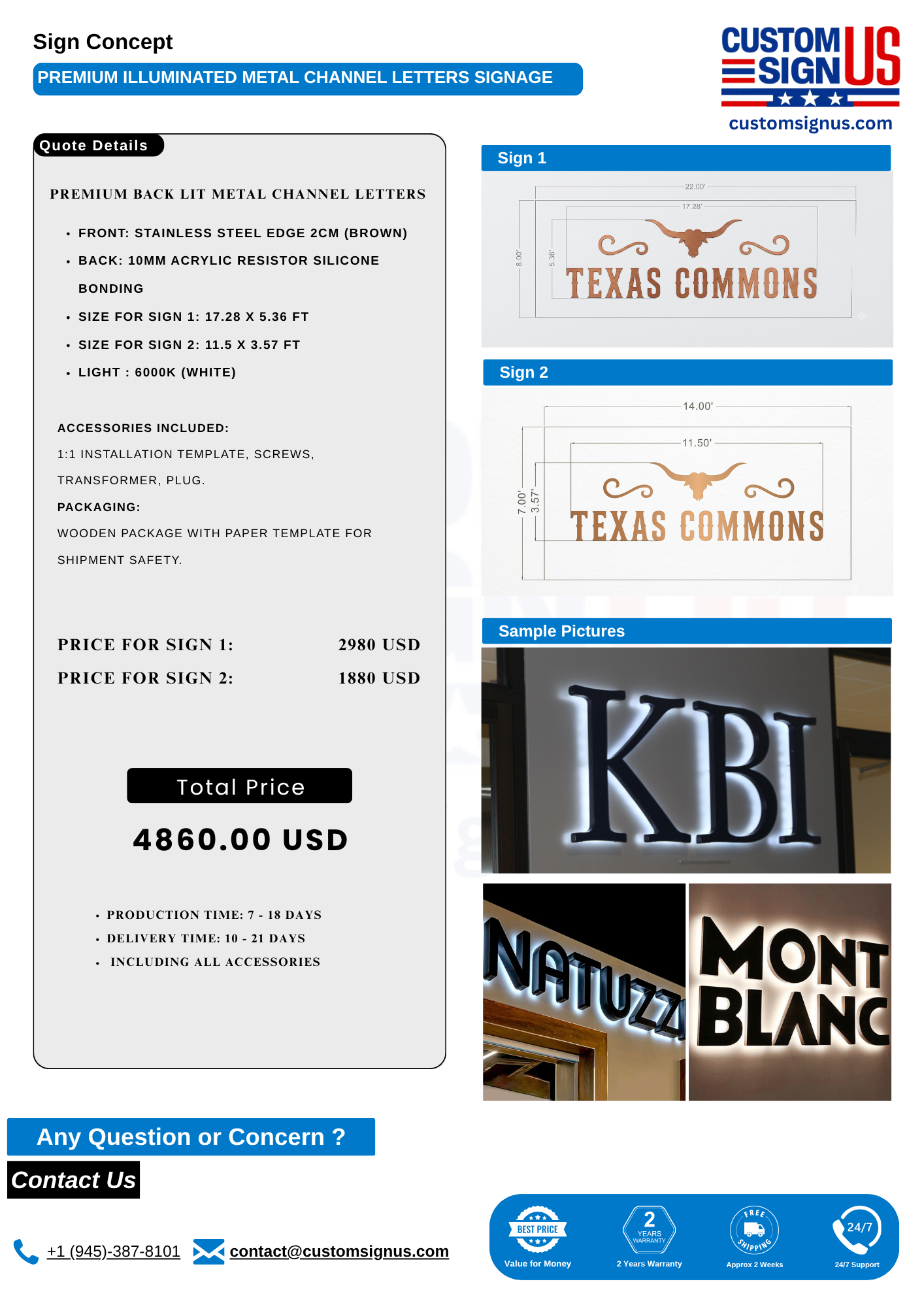 Texas Commons Signage