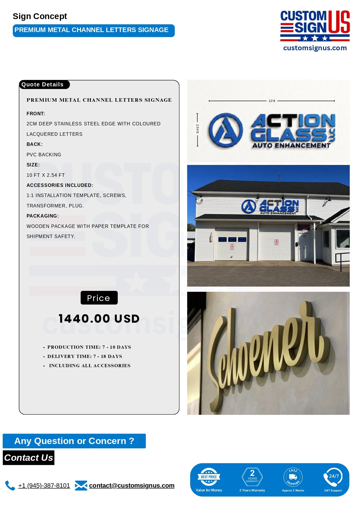 Action Glass LLC Custom Sign