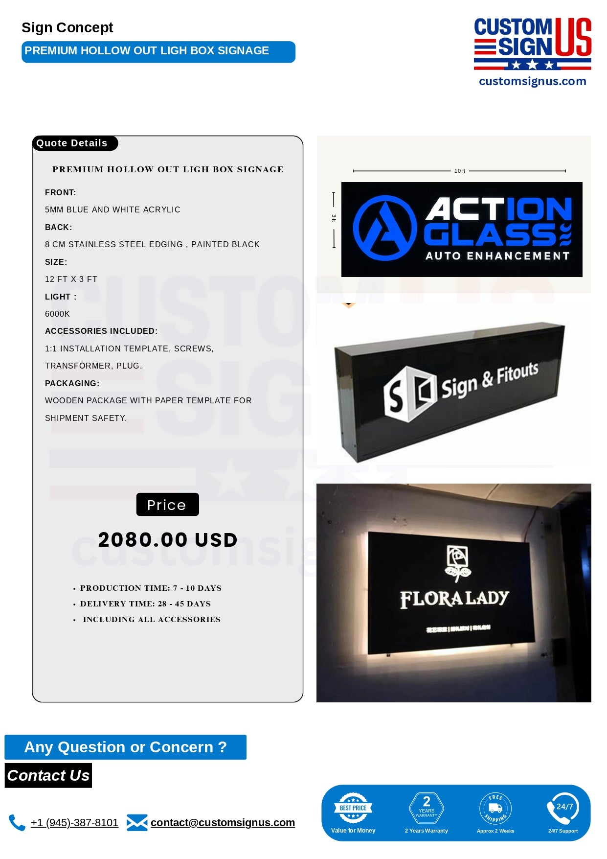 Action Glass LLC Custom Sign