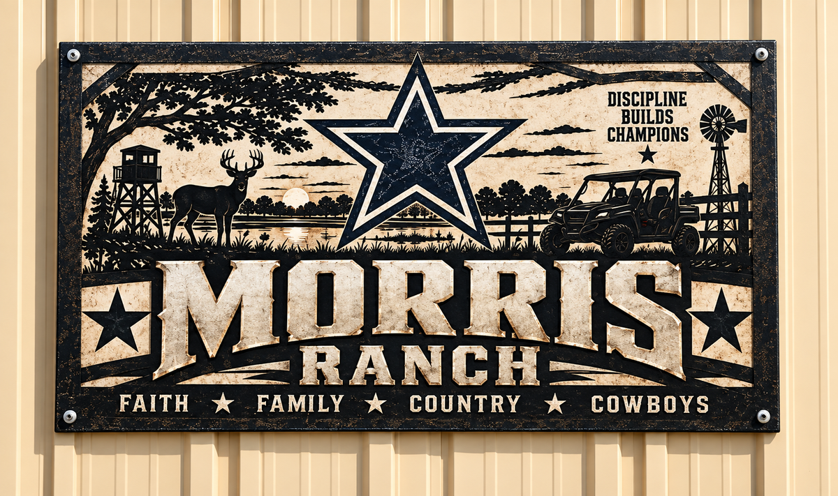 Morris Ranch Metal Sign