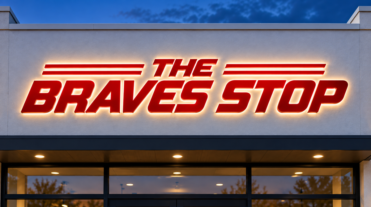 The Braves Stop Channel Letters 132" x 29.8"