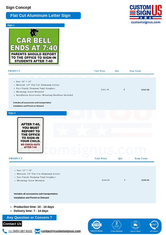 Custom Signs for Temekia