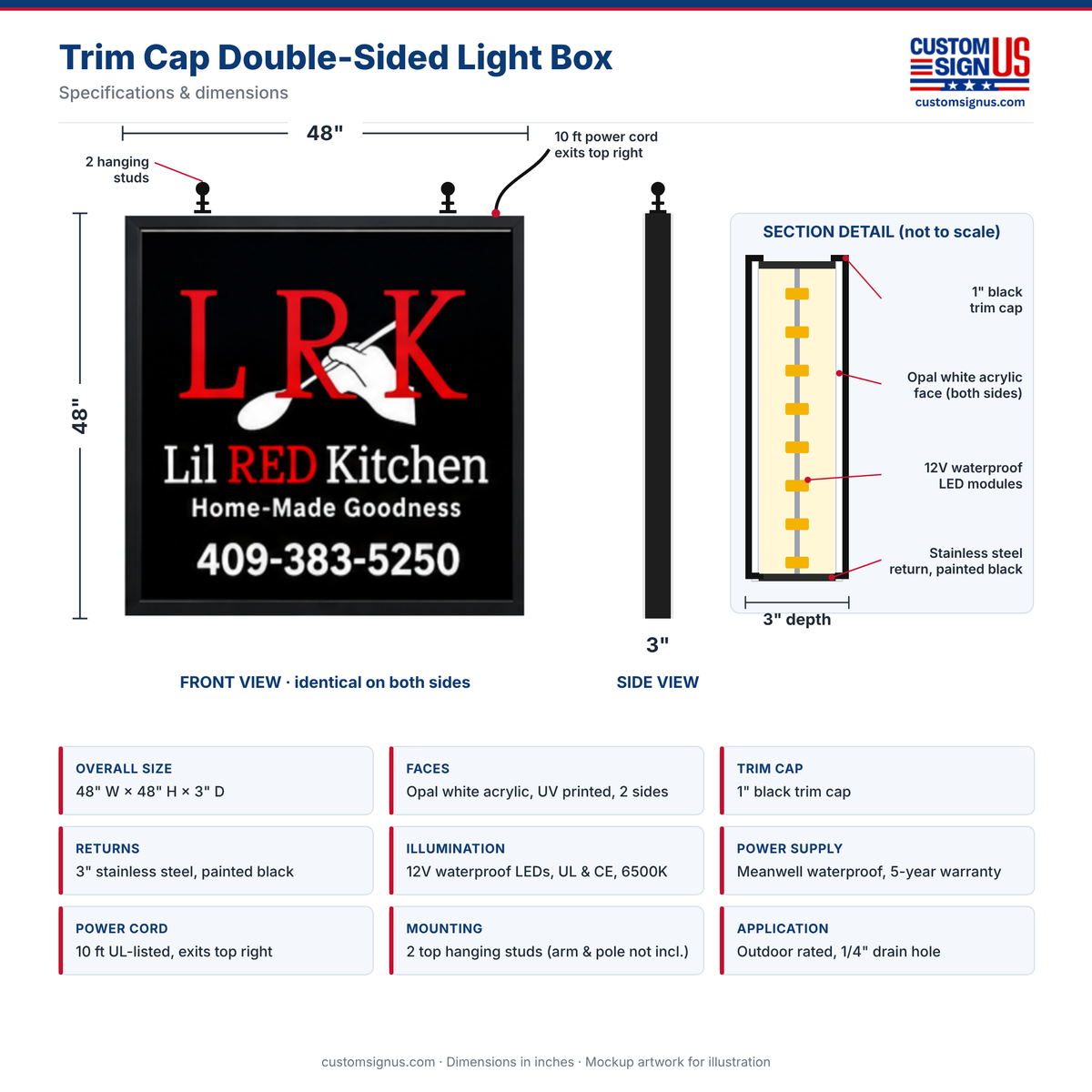 Lil Red Kitchen Sign - Order Confirmation Deposit